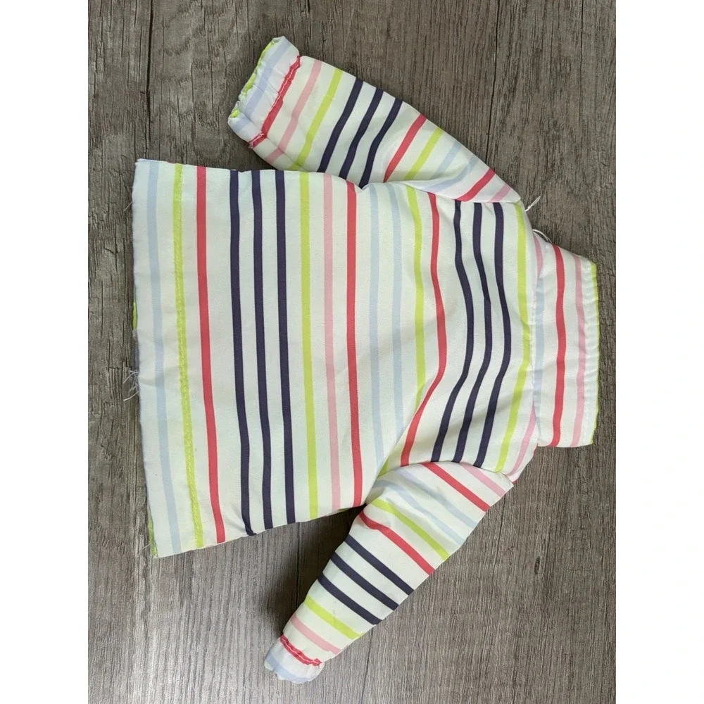 Our Generation Doll Clothes Multicolor Jacket  Zip Puffy Striped 18